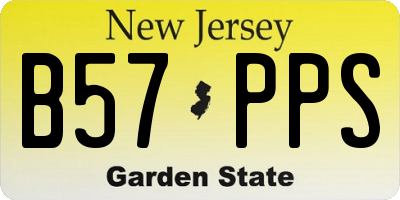 NJ license plate B57PPS