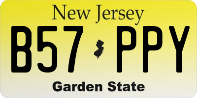 NJ license plate B57PPY