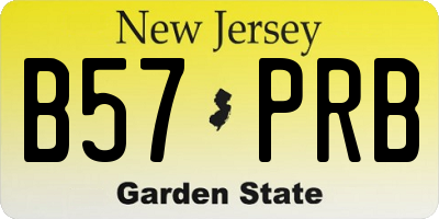 NJ license plate B57PRB