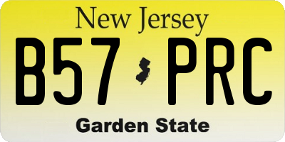 NJ license plate B57PRC
