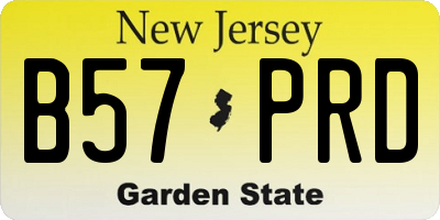NJ license plate B57PRD