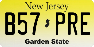 NJ license plate B57PRE