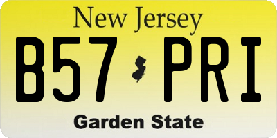 NJ license plate B57PRI