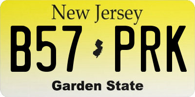 NJ license plate B57PRK