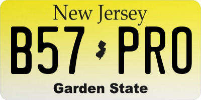 NJ license plate B57PRO