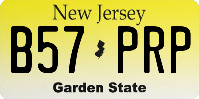 NJ license plate B57PRP