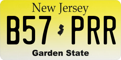 NJ license plate B57PRR
