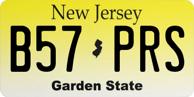 NJ license plate B57PRS