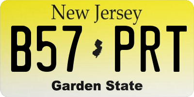 NJ license plate B57PRT