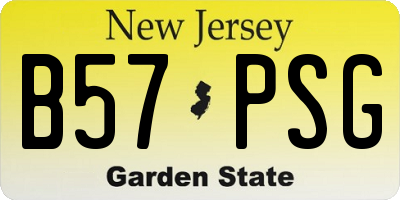 NJ license plate B57PSG