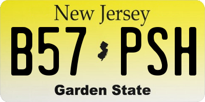 NJ license plate B57PSH