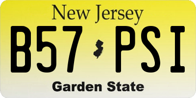 NJ license plate B57PSI