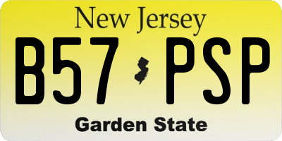 NJ license plate B57PSP