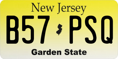 NJ license plate B57PSQ