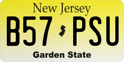 NJ license plate B57PSU
