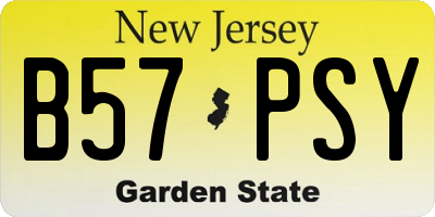 NJ license plate B57PSY