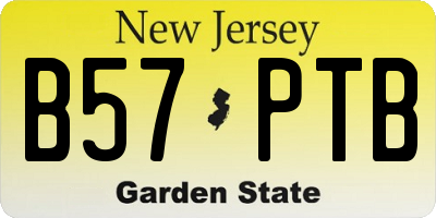 NJ license plate B57PTB