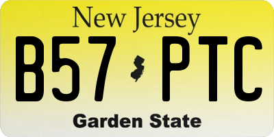 NJ license plate B57PTC