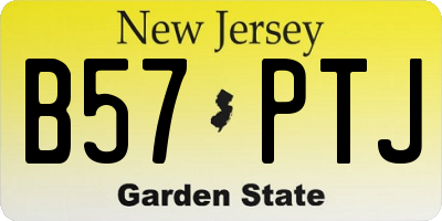 NJ license plate B57PTJ