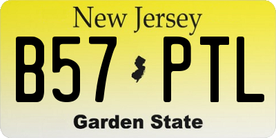 NJ license plate B57PTL