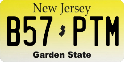 NJ license plate B57PTM
