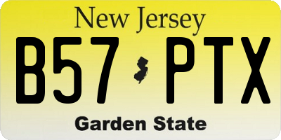 NJ license plate B57PTX
