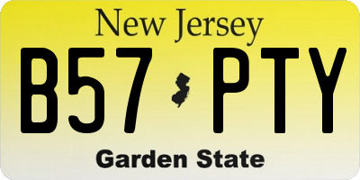 NJ license plate B57PTY