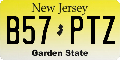 NJ license plate B57PTZ
