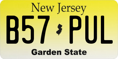 NJ license plate B57PUL