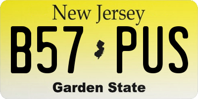 NJ license plate B57PUS