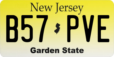 NJ license plate B57PVE