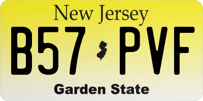 NJ license plate B57PVF