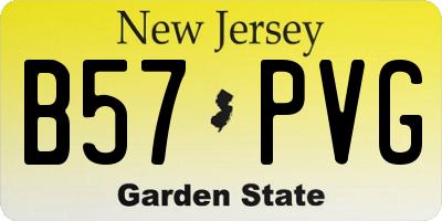 NJ license plate B57PVG