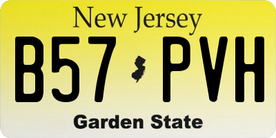 NJ license plate B57PVH