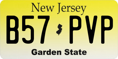 NJ license plate B57PVP