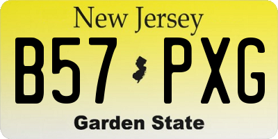 NJ license plate B57PXG