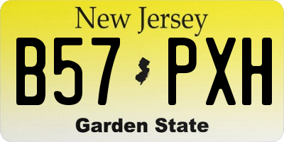 NJ license plate B57PXH