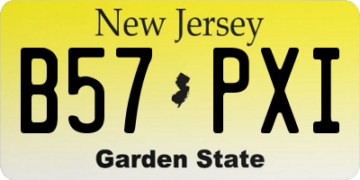 NJ license plate B57PXI