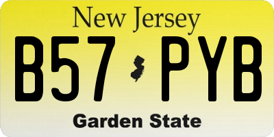 NJ license plate B57PYB