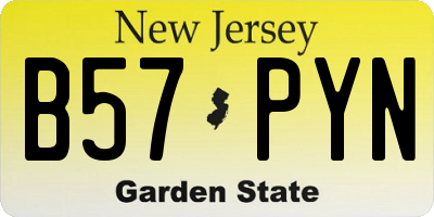 NJ license plate B57PYN