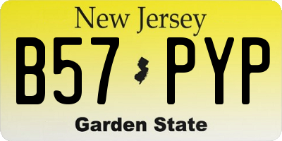 NJ license plate B57PYP