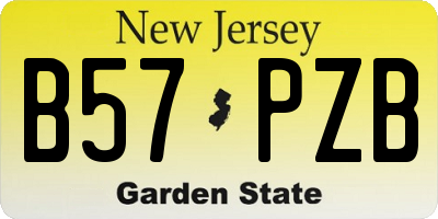 NJ license plate B57PZB