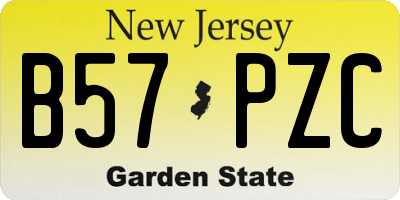 NJ license plate B57PZC