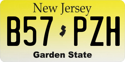 NJ license plate B57PZH