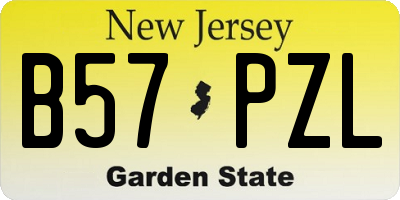 NJ license plate B57PZL