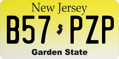 NJ license plate B57PZP