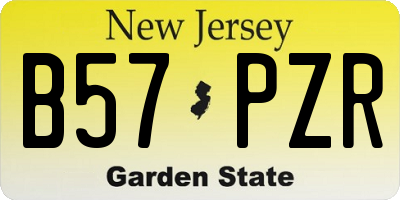 NJ license plate B57PZR