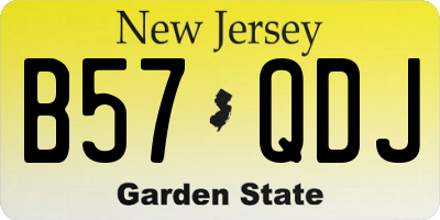 NJ license plate B57QDJ