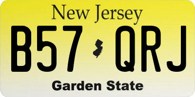 NJ license plate B57QRJ