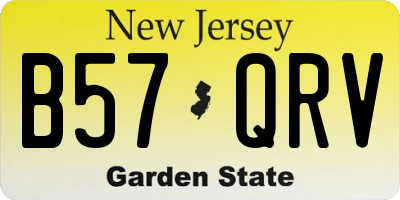 NJ license plate B57QRV